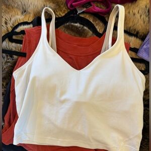 White Lululemon Align tank cropped